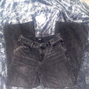 Express Black 70s flare jeans. Size 8S. Like new!